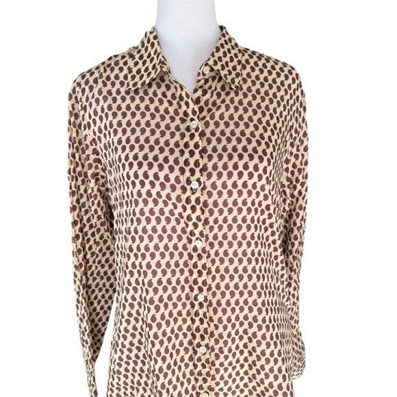 NILI LOTAN - Libby Paisley Button Down Dress Shirt Sz S - Picture 5 of 10